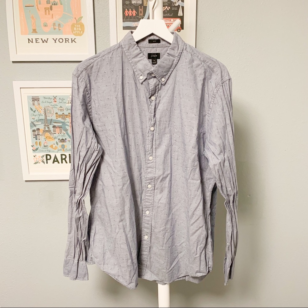 J. Crew Patterned Button-Down Shirt XL